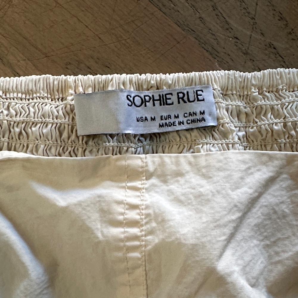 Sophie Rue Square Neck Puff Sleeve Crop Top - cream - Picture 2 of 5